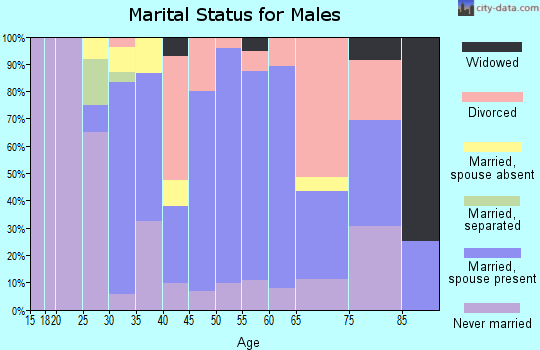 Zip code 14550 marital status for males
