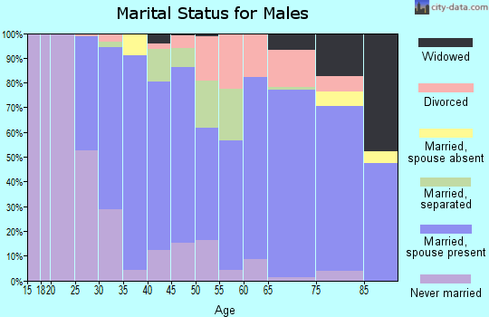 Zip code 14572 marital status for males