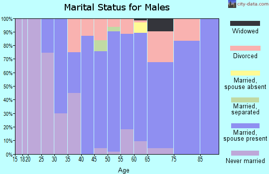 Zip code 14591 marital status for males
