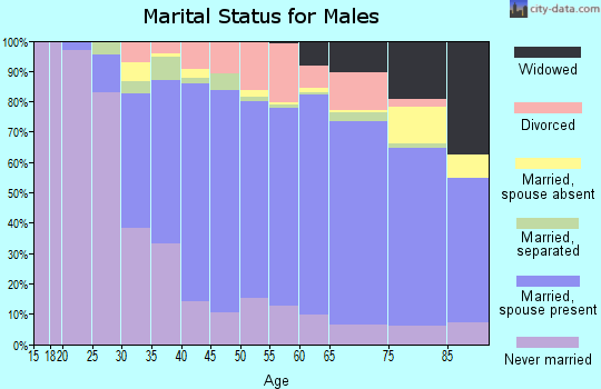 Zip code 14612 marital status for males