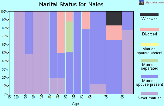 Zip code 14717 marital status for males