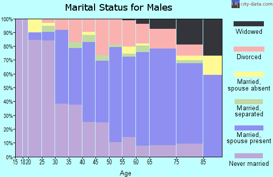 Zip code 14760 marital status for males