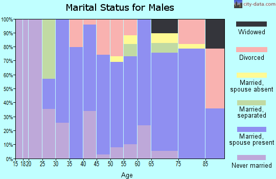 Zip code 14770 marital status for males