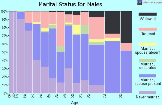 Zip code 14779 marital status for males