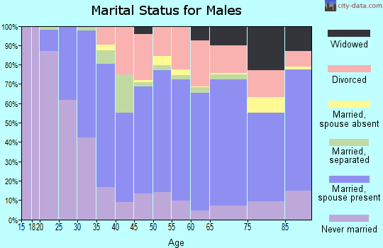 Zip code 14830 marital status for males