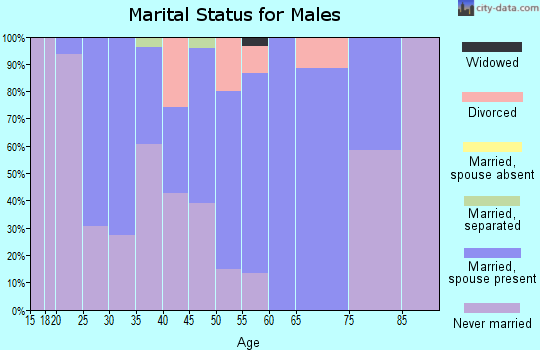 Zip code 14860 marital status for males