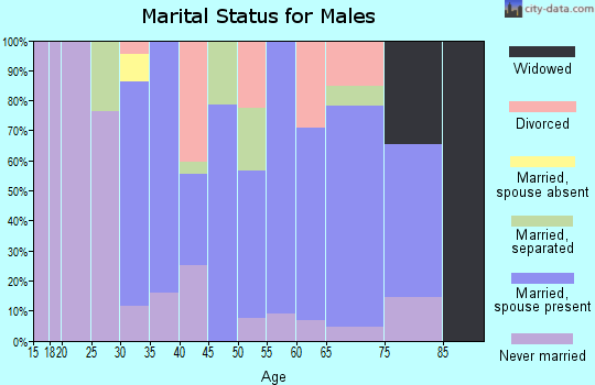 Zip code 14867 marital status for males