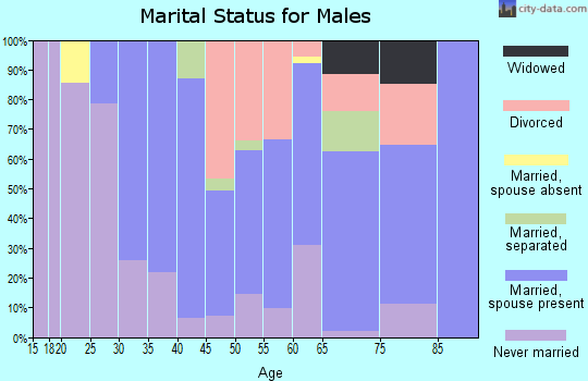 Zip code 14873 marital status for males
