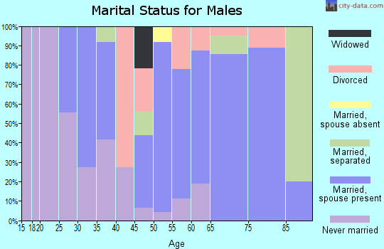 Zip code 14877 marital status for males