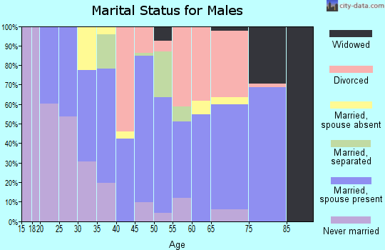 Zip code 14879 marital status for males