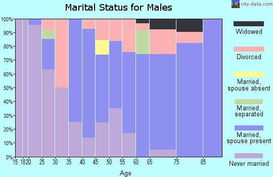 Zip code 14894 marital status for males