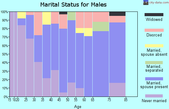 Zip code 14898 marital status for males