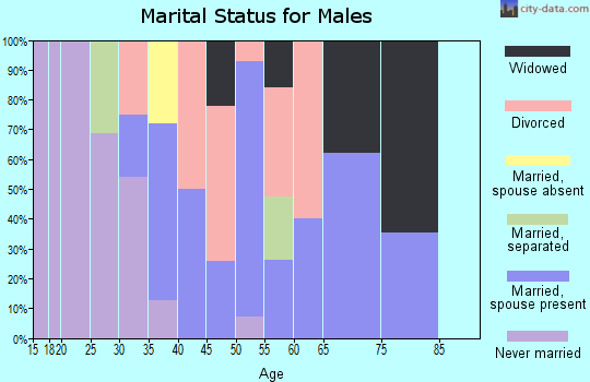 Zip code 15088 marital status for males