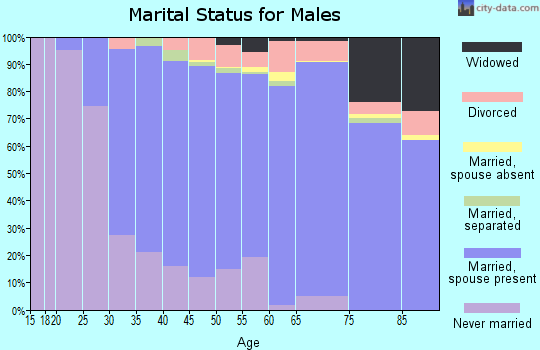 Zip code 15102 marital status for males