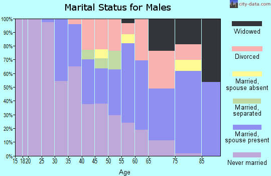 Zip code 15110 marital status for males
