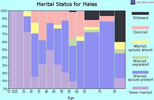 Zip code 15137 marital status for males