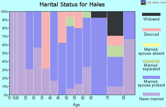 Zip code 15344 marital status for males