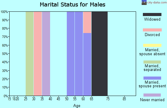 Zip code 15440 marital status for males
