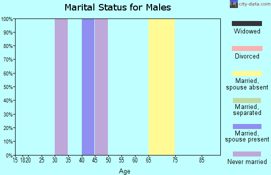 Zip code 15448 marital status for males