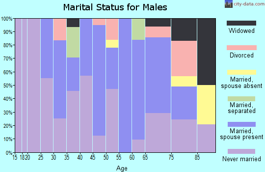 Zip code 15459 marital status for males