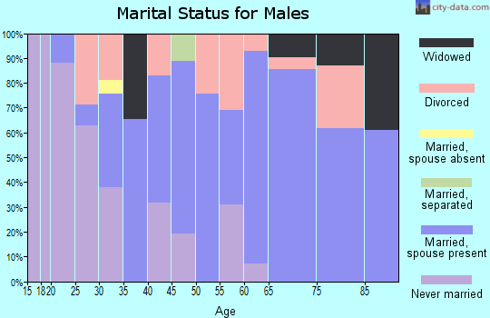 Zip code 15479 marital status for males