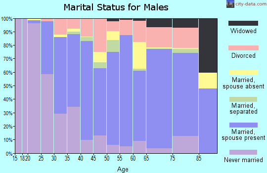Zip code 15522 marital status for males