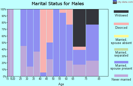 Zip code 15611 marital status for males