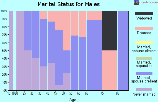 Zip code 15617 marital status for males