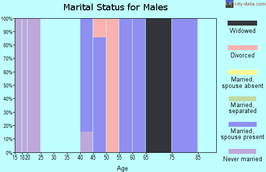 Zip code 15640 marital status for males