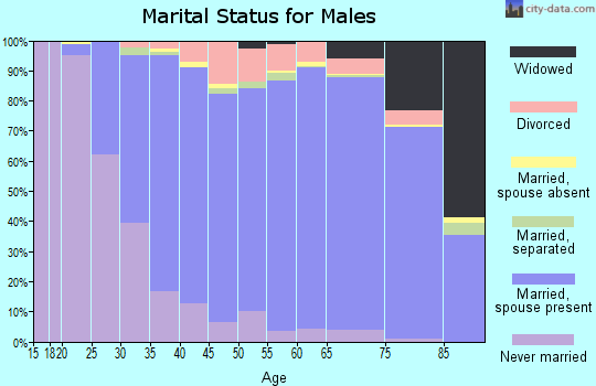 Zip code 15642 marital status for males
