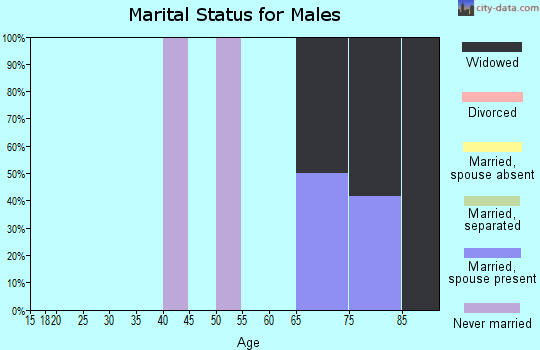 Zip code 15680 marital status for males