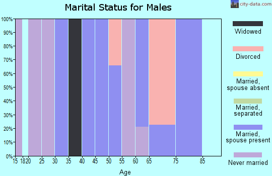 Zip code 15688 marital status for males