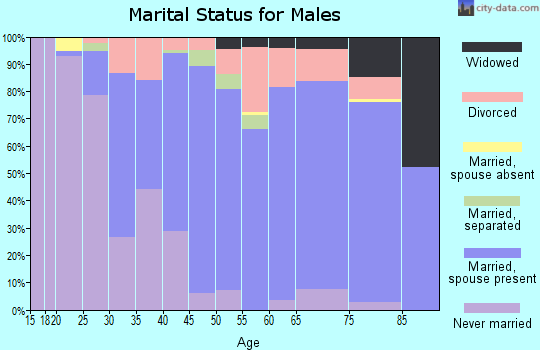 Zip code 15717 marital status for males
