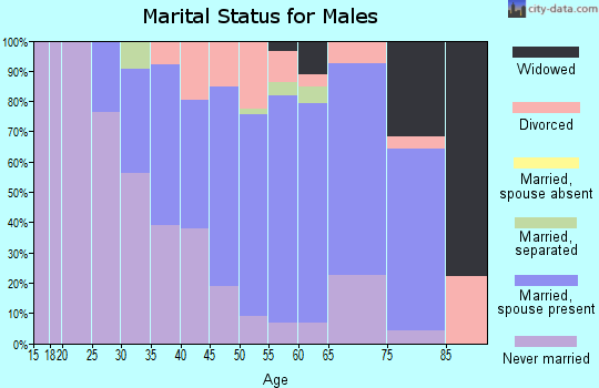 Zip code 15722 marital status for males