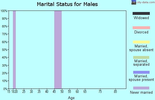 Zip code 15723 marital status for males