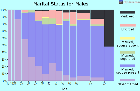 Zip code 15767 marital status for males