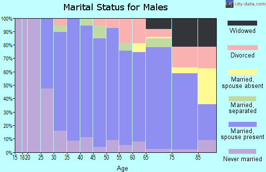 Zip code 16056 marital status for males
