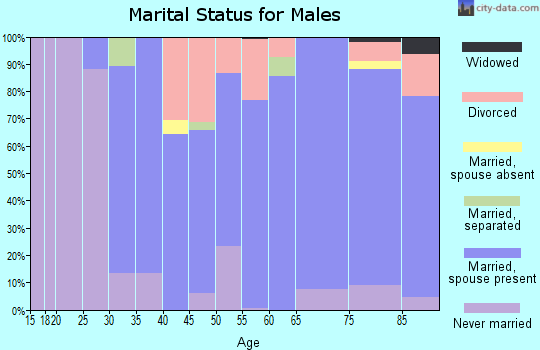 Zip code 16059 marital status for males