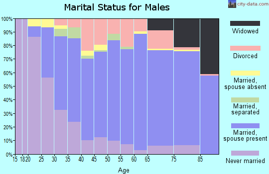 Zip code 16148 marital status for males
