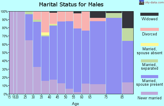 Zip code 16150 marital status for males