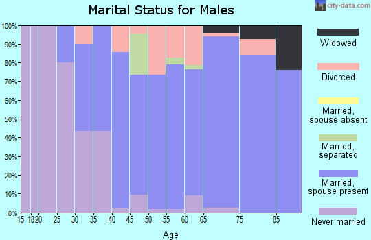 Zip code 16159 marital status for males
