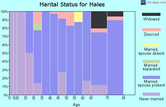 Zip code 16210 marital status for males