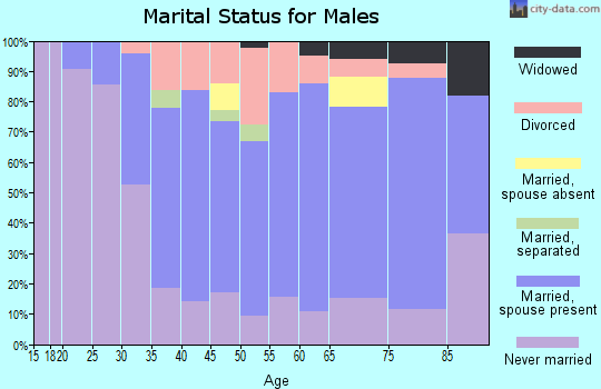 Zip code 16254 marital status for males