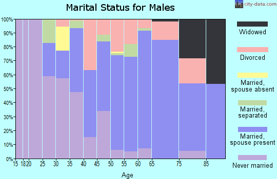 Zip code 16316 marital status for males