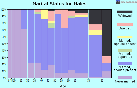 Zip code 16415 marital status for males