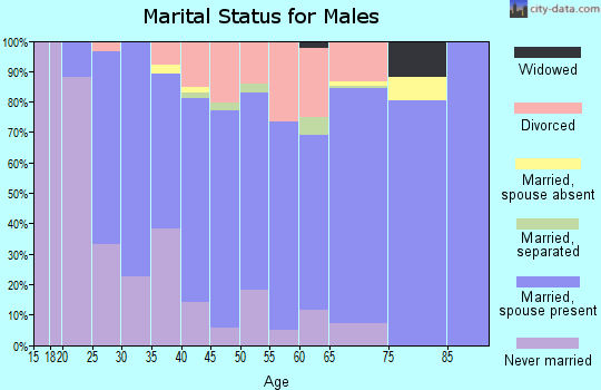 Zip code 16511 marital status for males