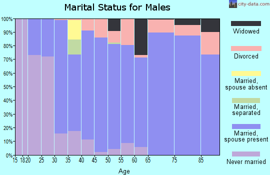 Zip code 16611 marital status for males