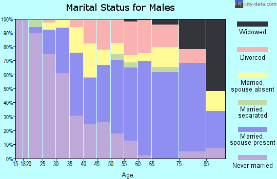 Zip code 16630 marital status for males