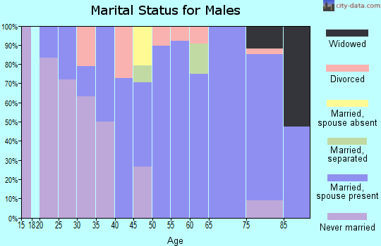 Zip code 16679 marital status for males
