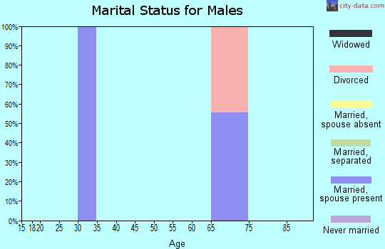 Zip code 16730 marital status for males